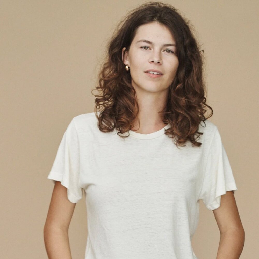 Jungmaven Lorel tee in washed white